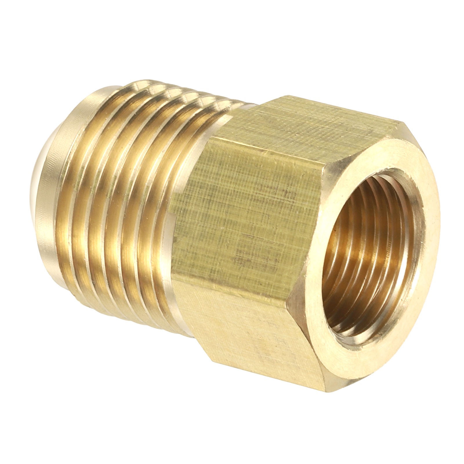 3/8″ Female Flare x 5/8″ Male Flare Connector Adapter Reducing Brass Tone