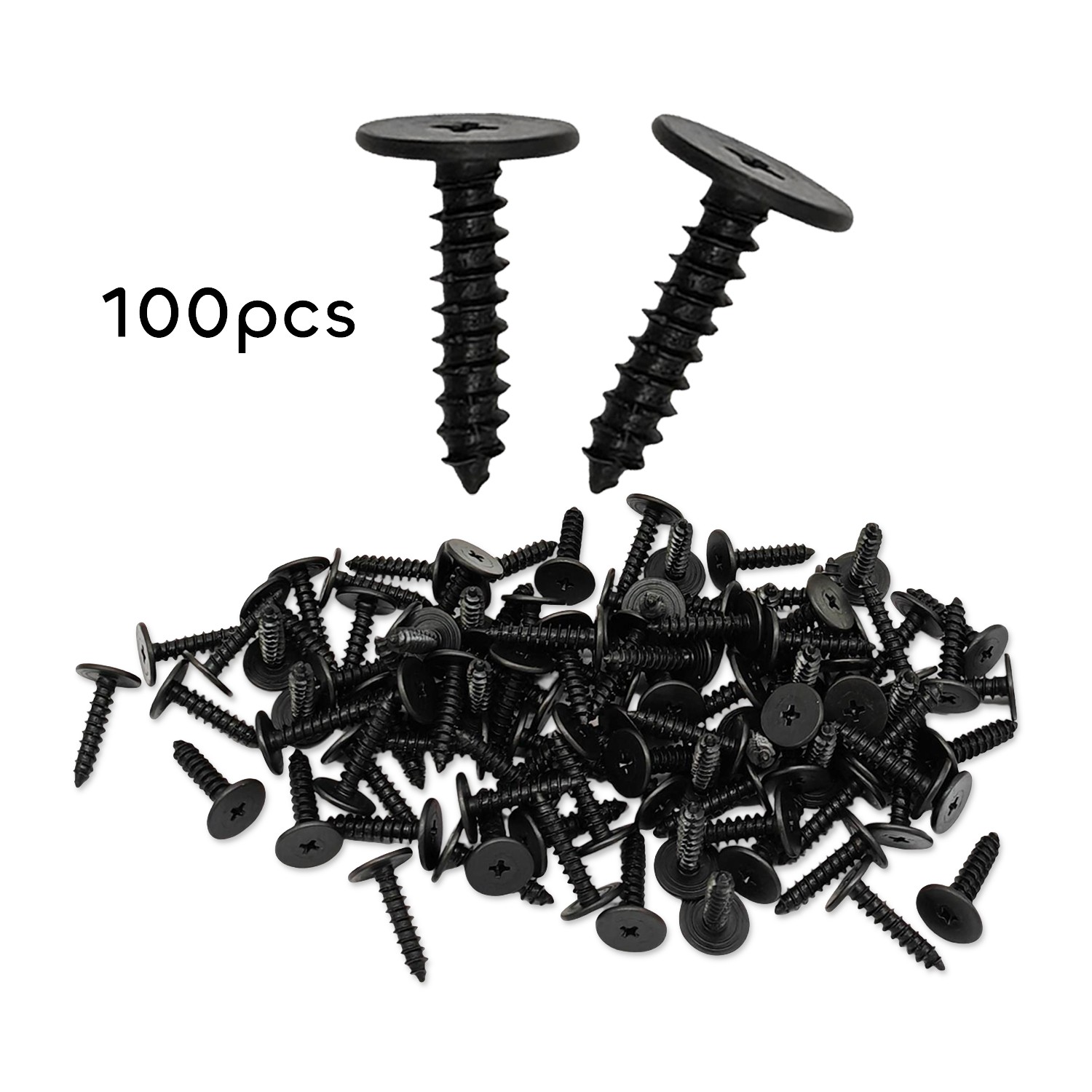 New 100Pcs Flat Head Tapping Screw for Honda Clarity Electric 2017 2018 2019