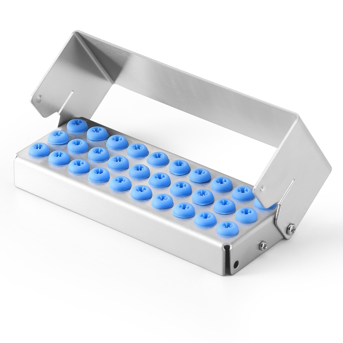 30Holes Dental Autoclave Bur Holder Block Disinfection Sterilizer for FG/CA Burs
