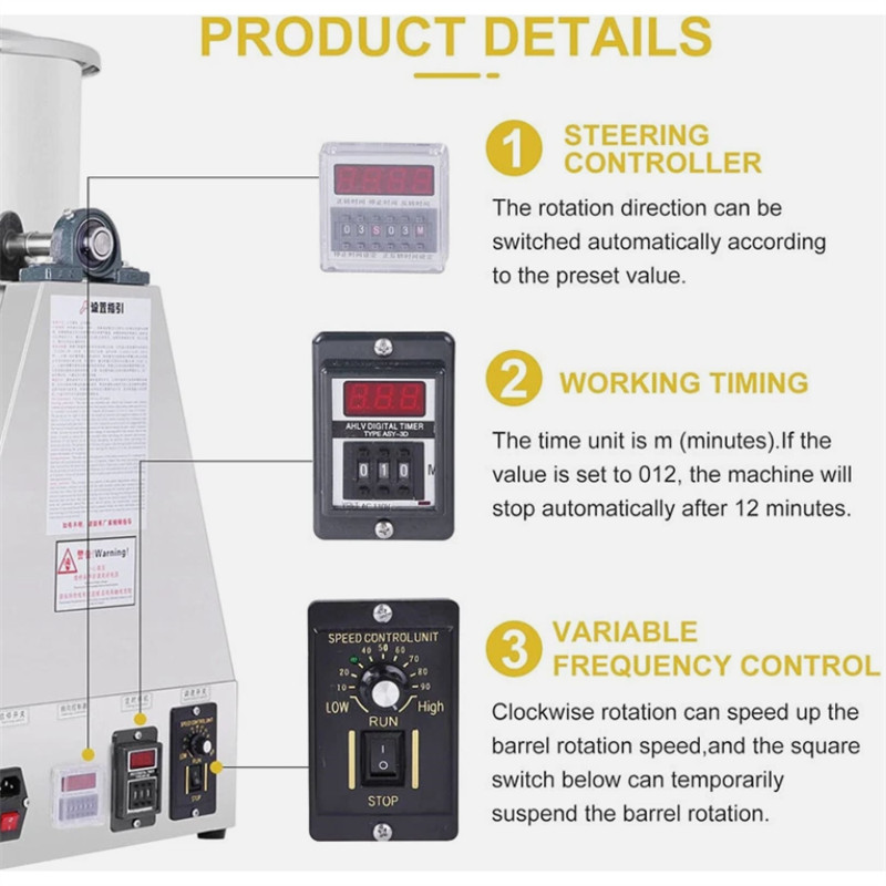 110V 10/20/40L Electric Powder Blender Dry Powder Mixer Automatic Flour Mixer