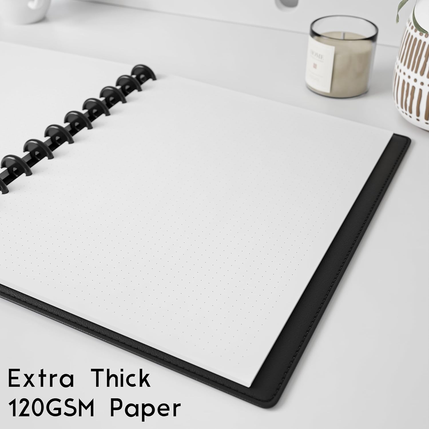 200 Sheets 120 GSM Dot Grid Discbound Paper Pre Punched Letter Size 11 Holes