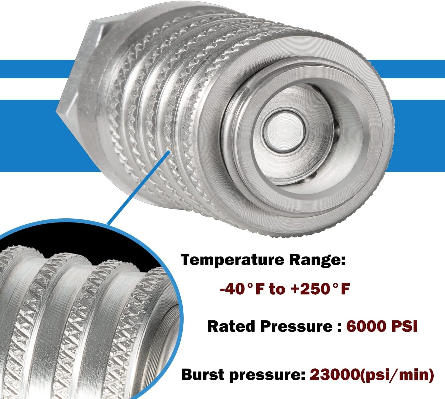 PD222 Series PD Steel Test Port & Diagnostic Equipment Quick Coupler with Female