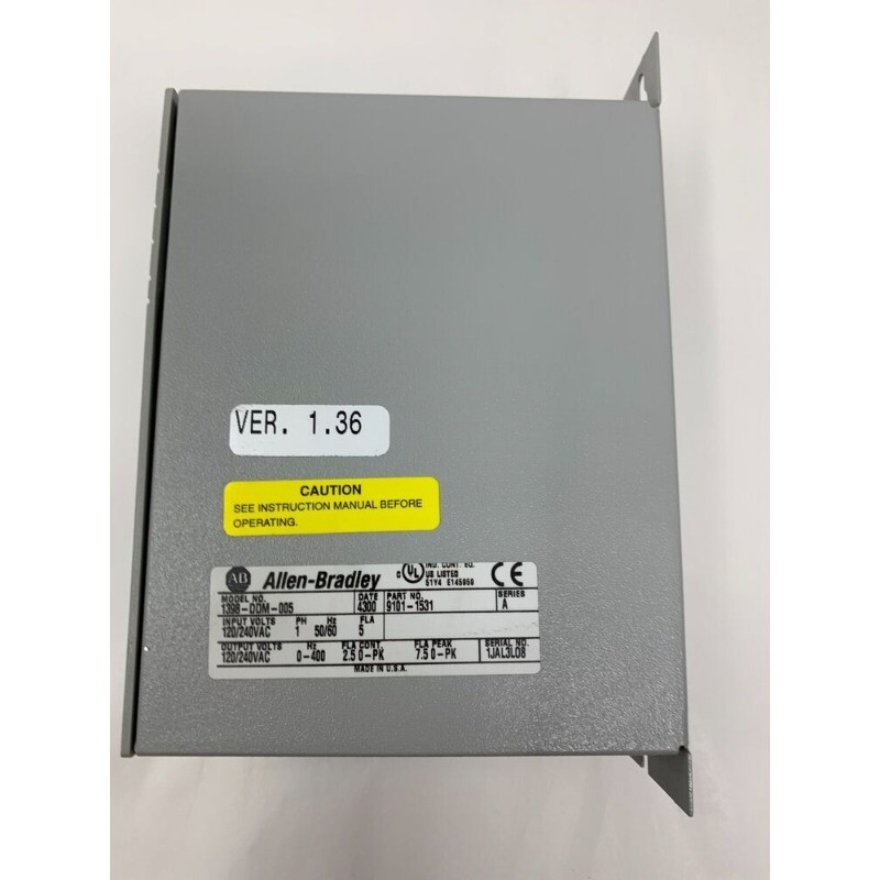 Allen-Bradley 1398-DDM-005 Ultra 100 Servo Drive 120/240V 0.3/0.6kW US Free Tax