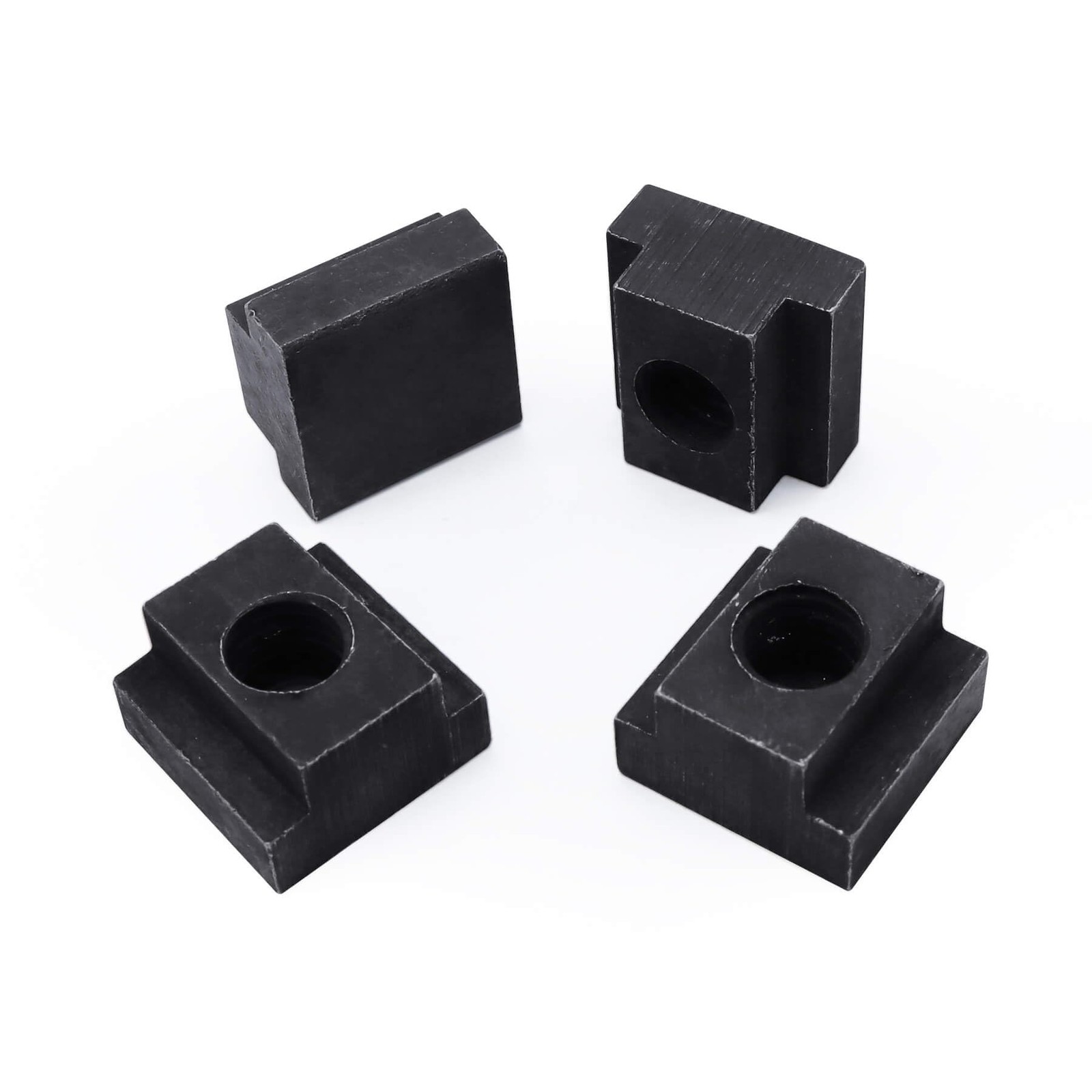 T-Slot Nut Black Oxide Finish, 1/2″-13 Thread Size 5/8 in Table Slot Size 4Packs