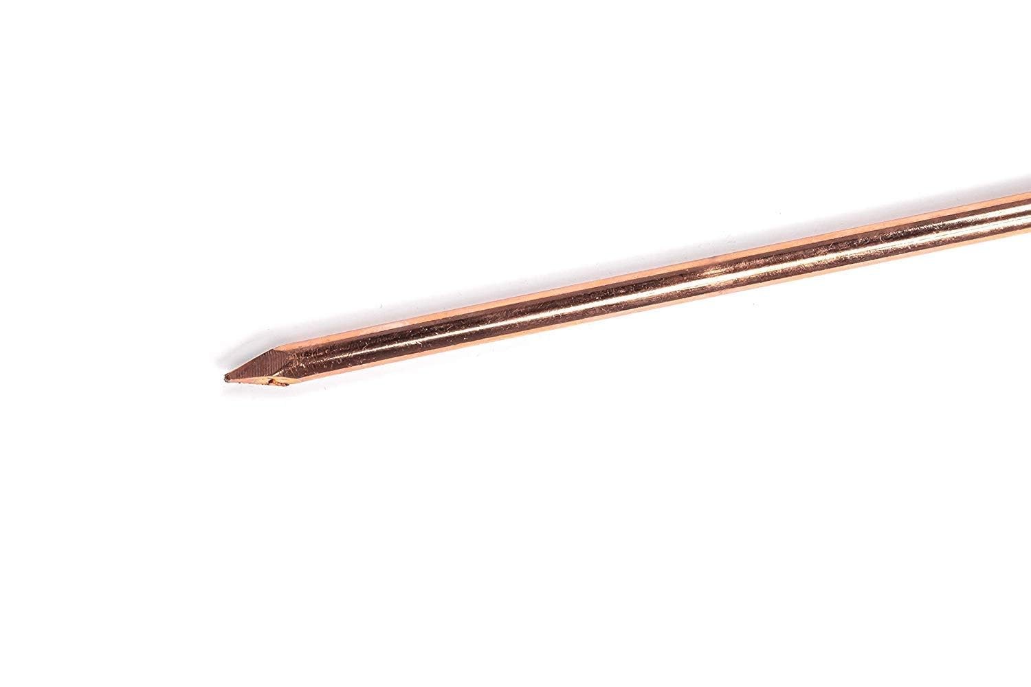 4 FT Grounding Rod with Clamp – Copper Ground Rod for Electric Fence, Antenna, S