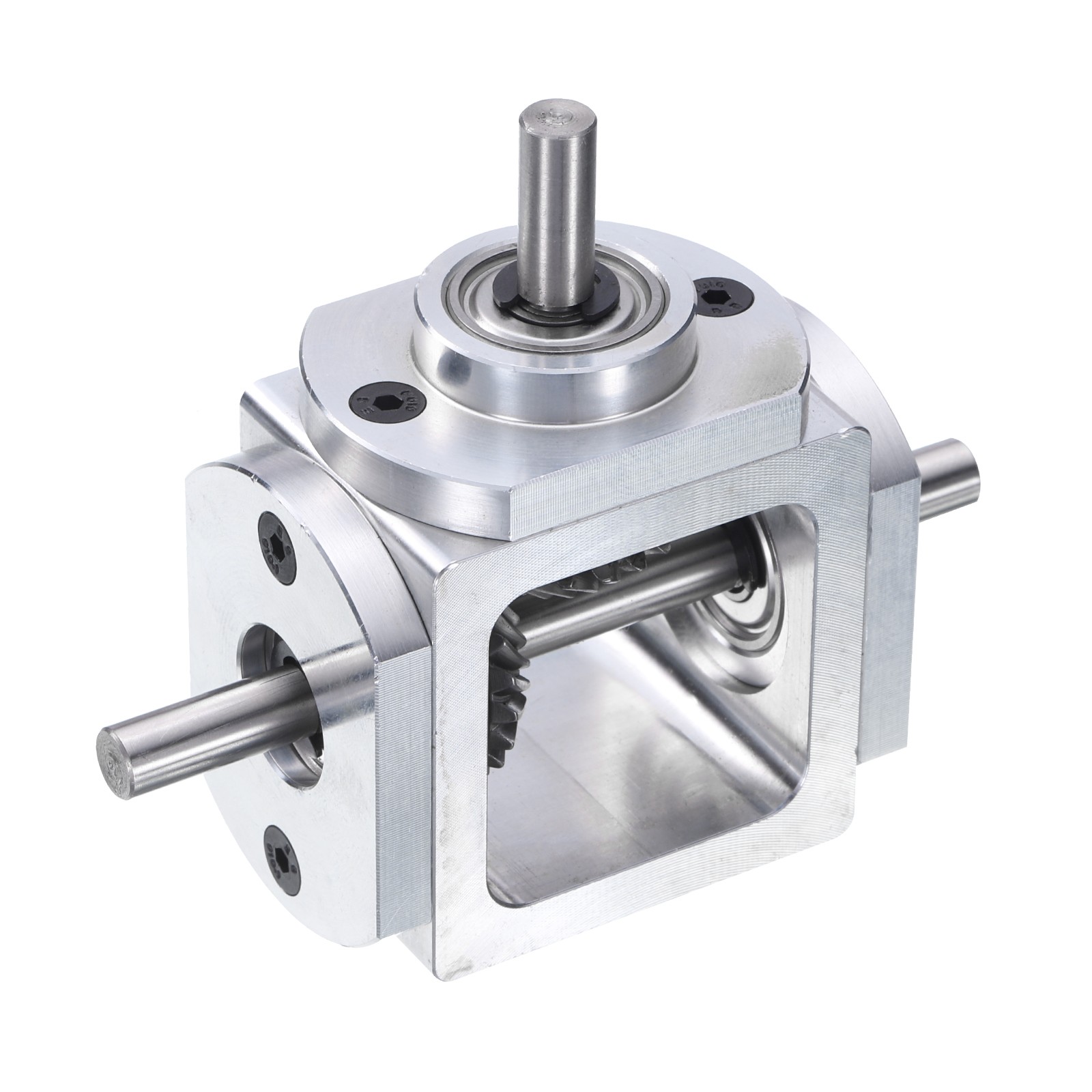 90 Degree Right Angle Bevel Gearbox Double Output Shaft 1M 20 Teeth