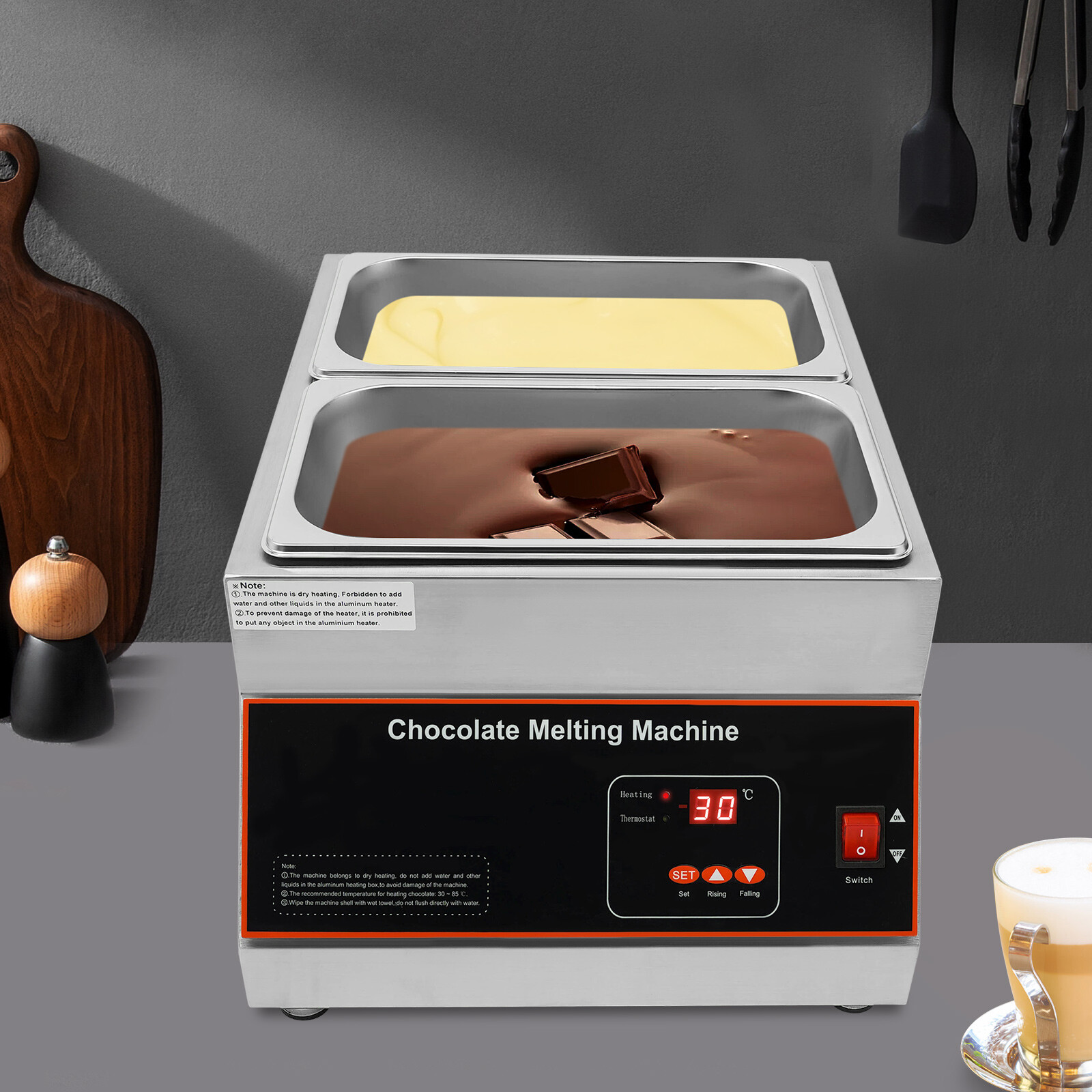Professional Chocolate Melting Machine Electric Chocolate Melting Pot 26.46 LBS