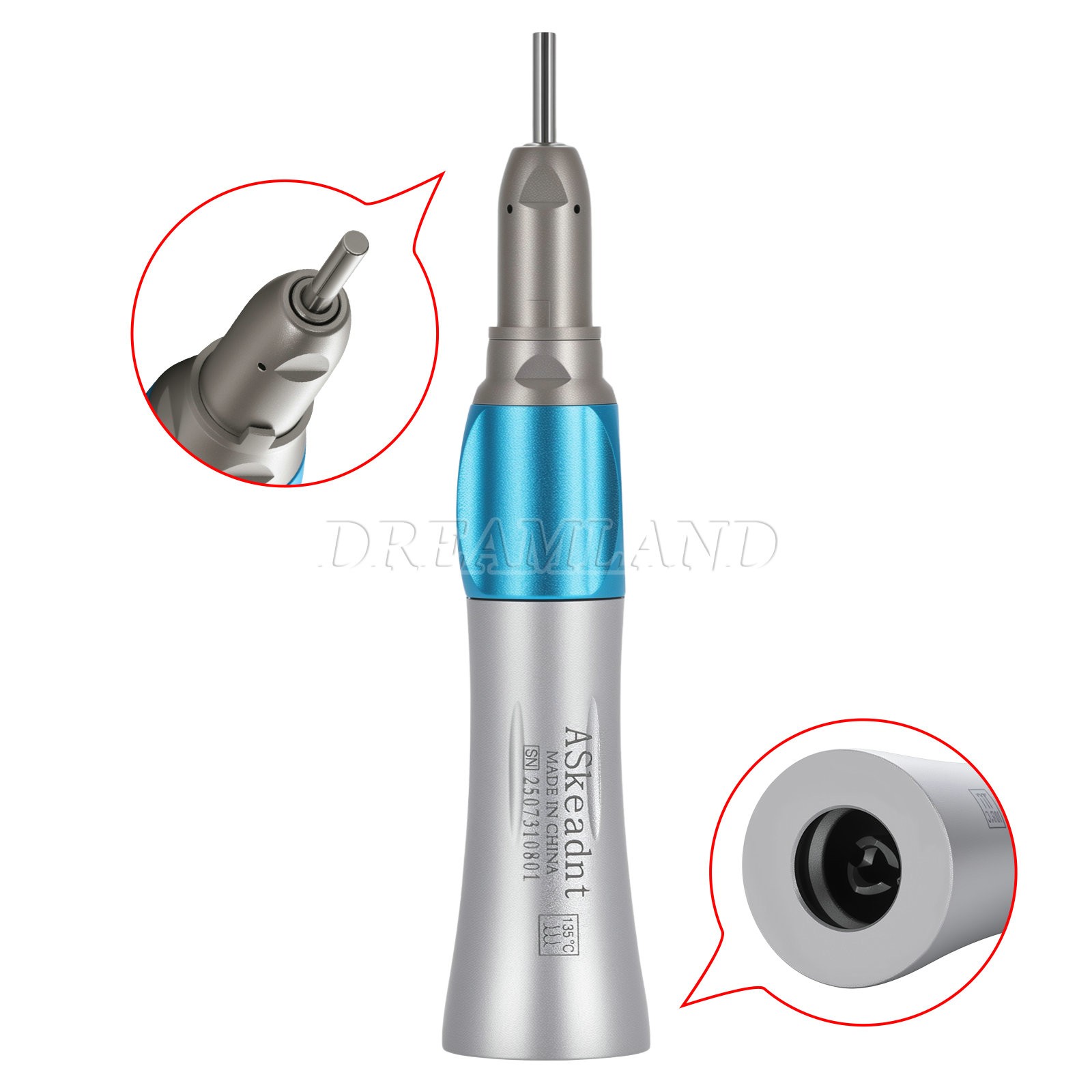 USA Low Price Dental Slow Speed Handpiece Straight Nose Cone E-type to Motor