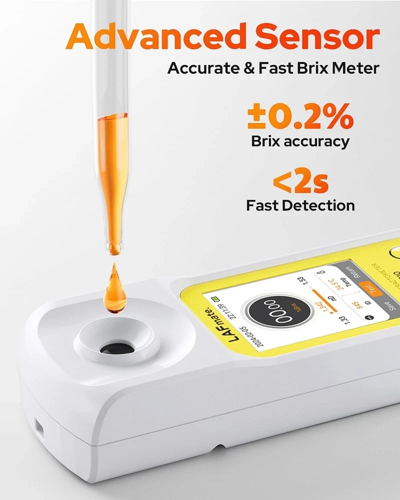 Digital Refractometer with ATC for Wine Making Home Brewing 0-95% Brix Meter