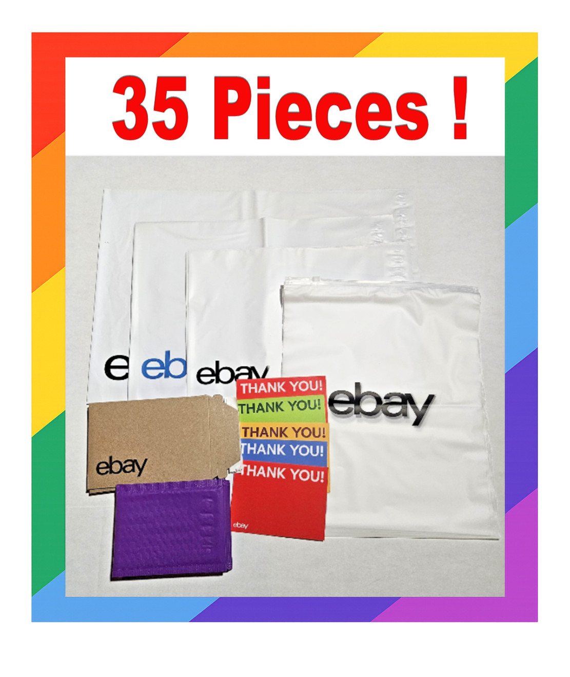 eBay Shipping Supplies 35 Count Variety Kit Poly Mailers Mailing Envelopes Start