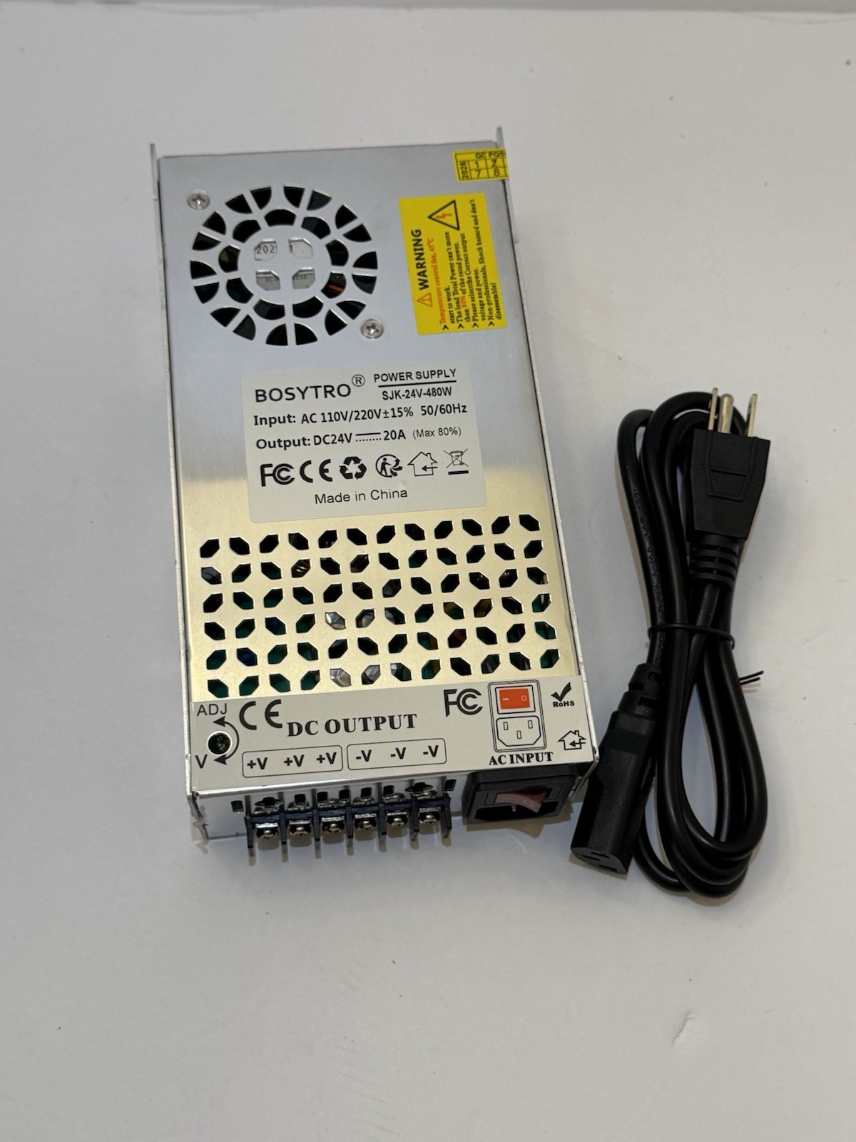 BOSYTRO SJK-24V-480W DC Sitching Power Supply SJK-24V-480W wPower Cord(open Box)