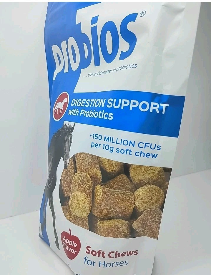 New! Probios Horse Soft Chews Apple, 1.32 lb for Digestion Support EXP. 10/2027
