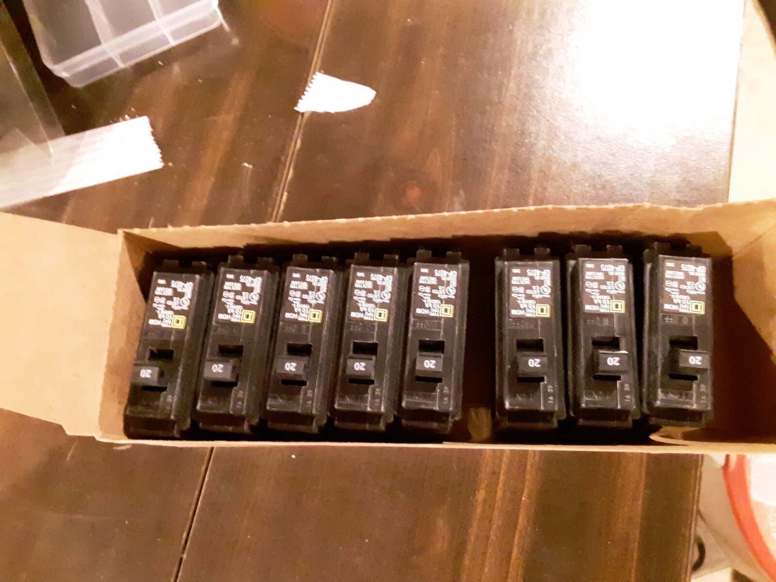 New open box individual Square D, Homeline, HOM120, 20 Amp Single Pole Breaker