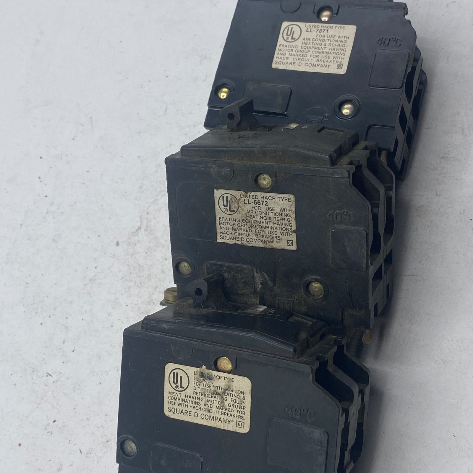 Lot of 3 Square D 2-Pole 20A 120/240V Circuit Breakers Mix Type QO & QOB OEM ✅