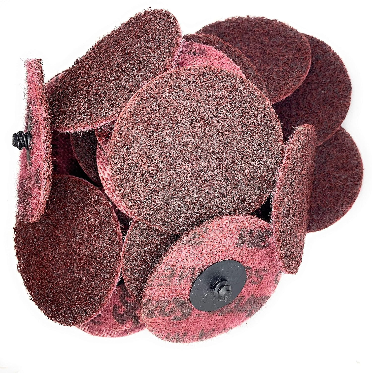 25Pcs 3 Inch Medium Abrasive Non Woven Nylon Quick Change Surface Conditioning D