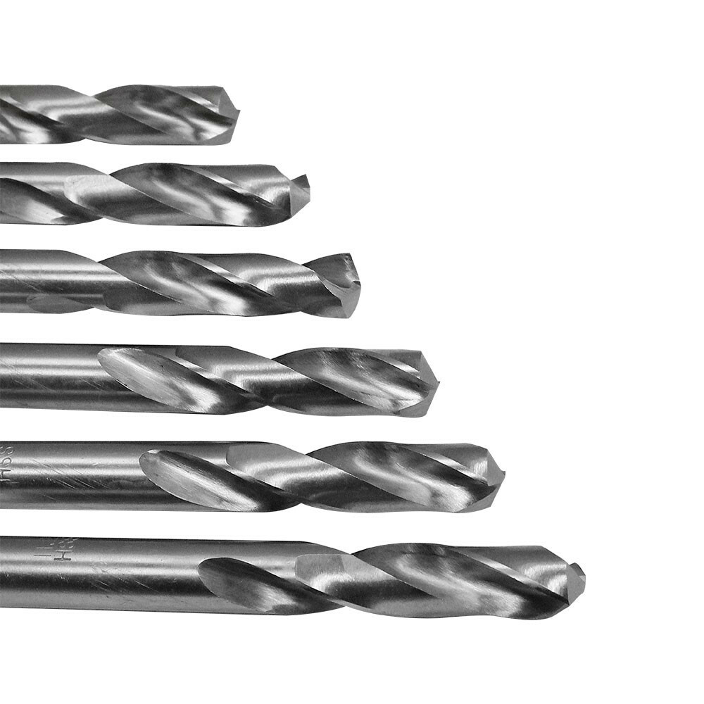 High Speed Steel Twist Straight Shank 6Pc 23/64” HSS Screw Machine Drill Bits