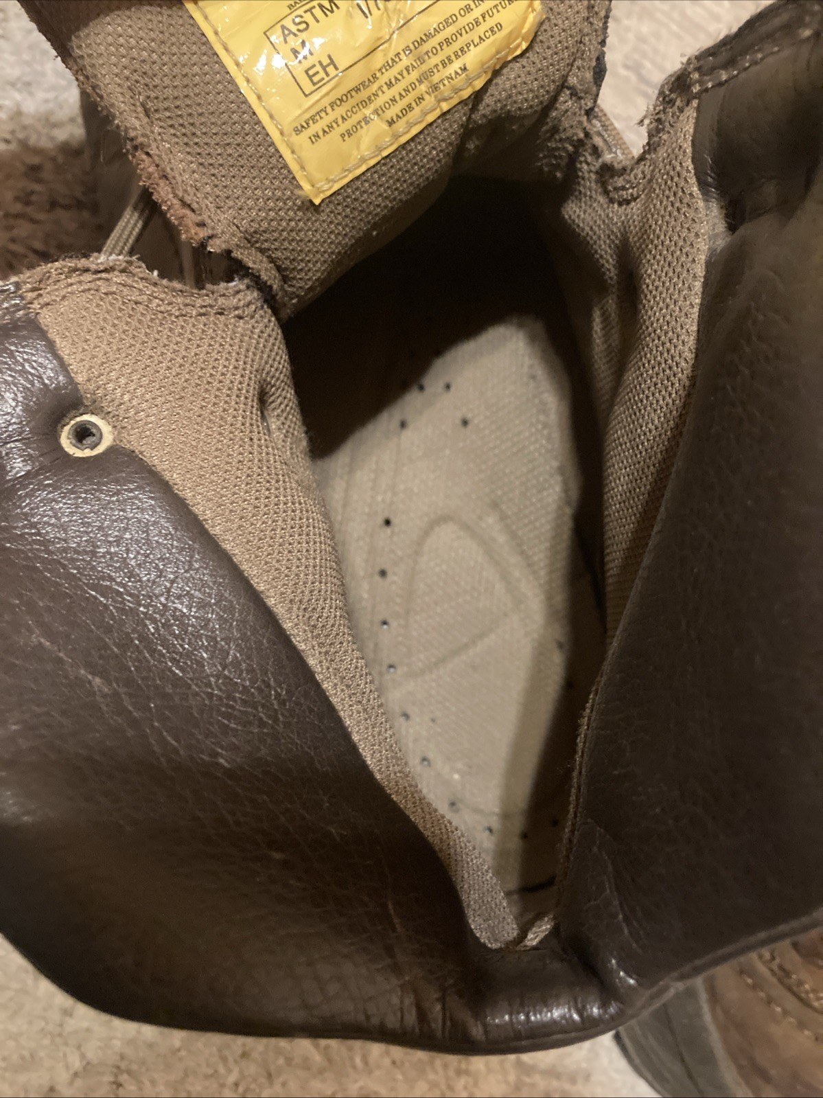 CATERPILLAR Diagnostic Hi SZ 11.5 MEN STEEL TOE IN DARK BEIGE P89940