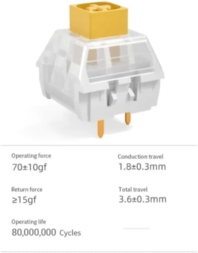 Box Heavy Dark Yellow Burnt Orange Pale Blue DIY Mechanical 30pcs Dark Yellow