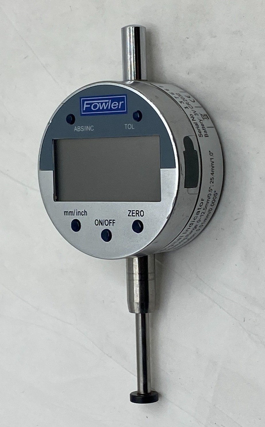 Fowler Digital Indicator Measuring Range: 0~12.5mm/0.5″, 25.4mm/1.0″