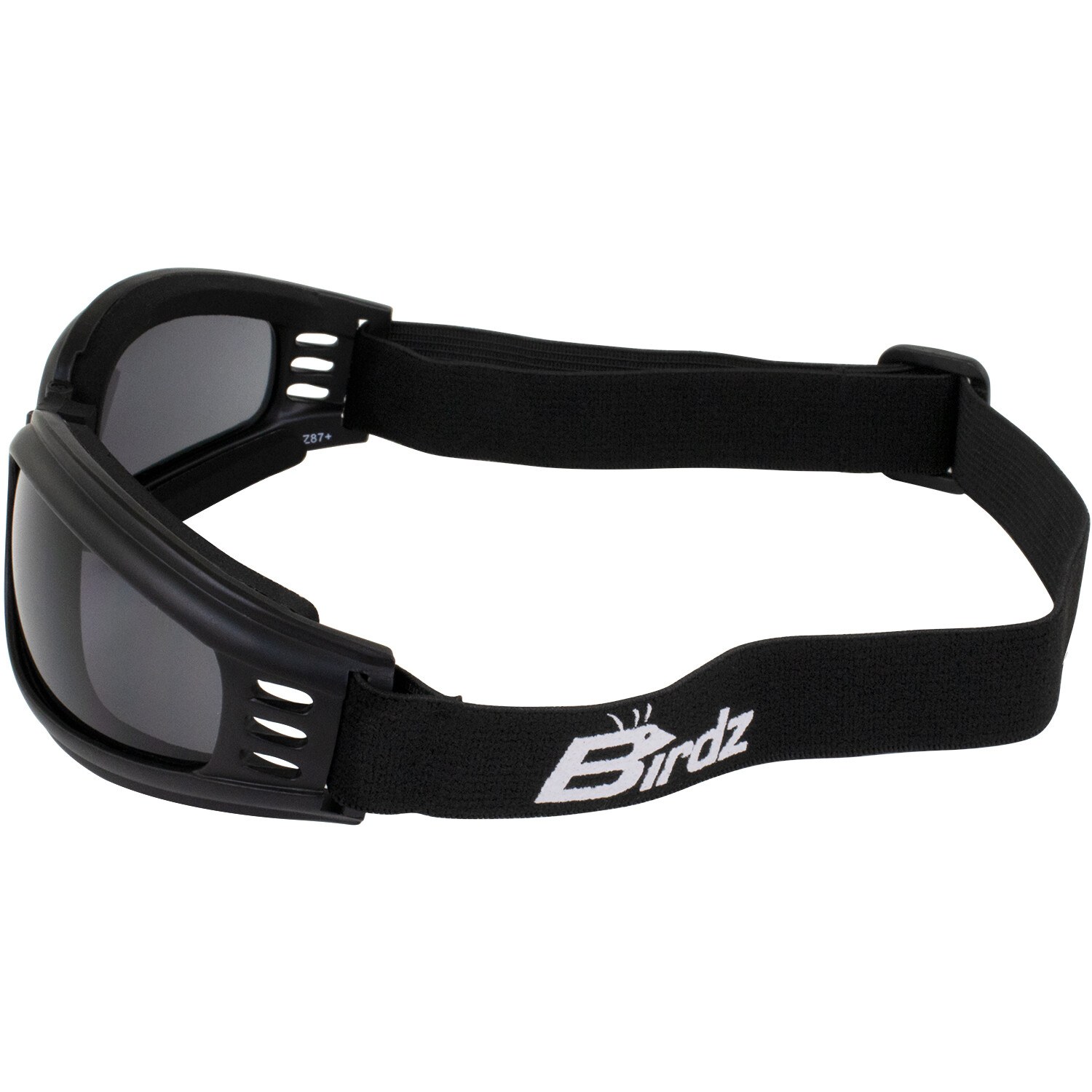 3 Birdz Cardinal Black Padded Motorcycle Goggles Clear, Smoke & Yellow Lenses