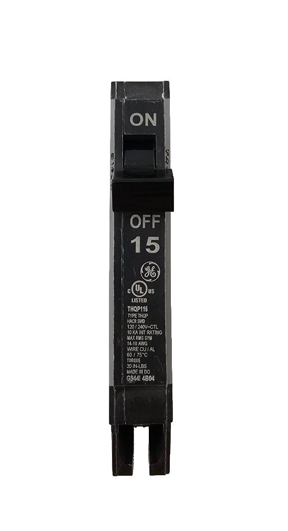 GE THQP115 Q-Line 15 amps Standard Single Pole Circuit Breaker