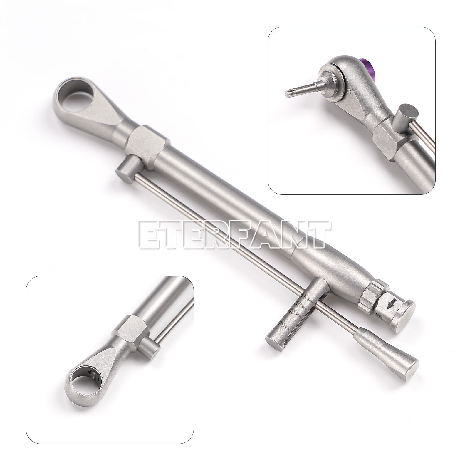 ENTERFANT Dental Implant Torque Wrench Ratchet Stainless Steel Universal 0-70Ncm