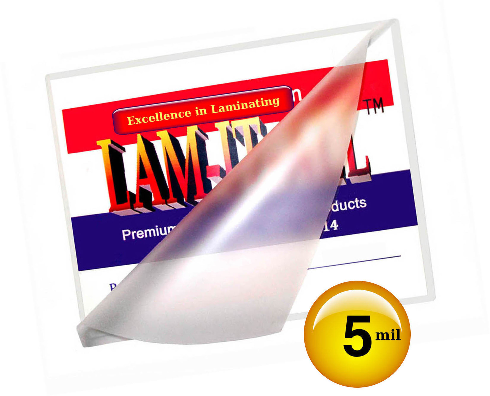 200/pack LAM-IT-ALL 5 Mil Military Card Hot Laminating Pouches 2-5/8 x 3-7/8