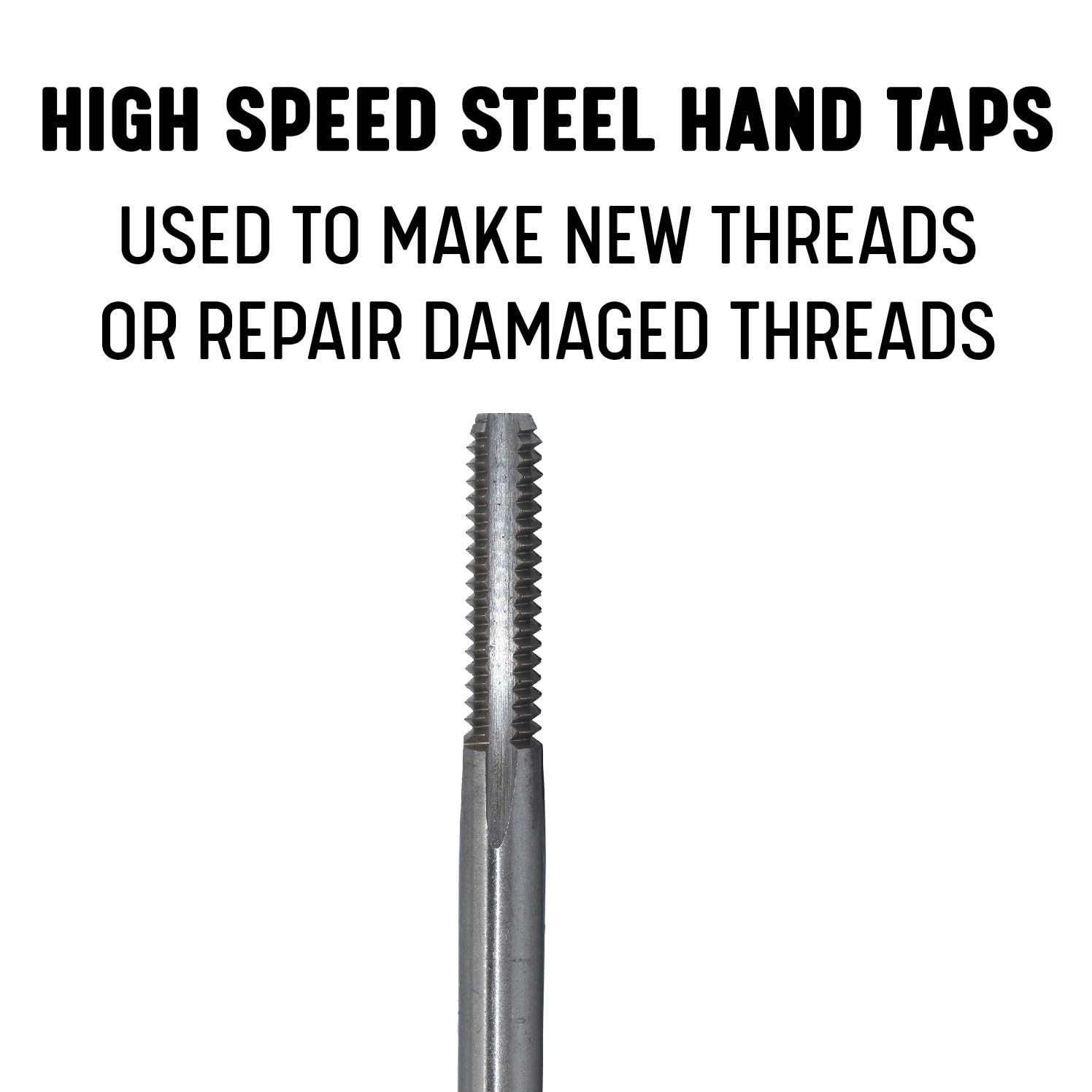 M2 x 0.4 High Speed Steel Metric 3 Flute Bottoming Hand Tap