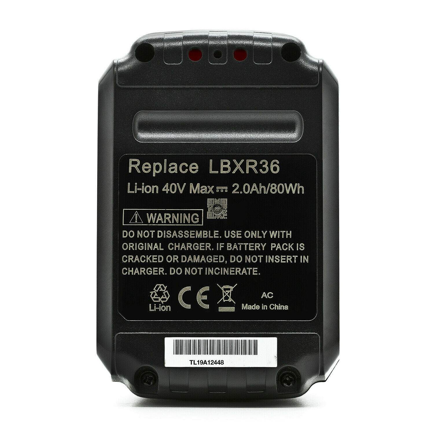 40V 2Ah Li-ion Battery for Black & Decker LBX2040, LBXR36, LBXR36-2, LBX36