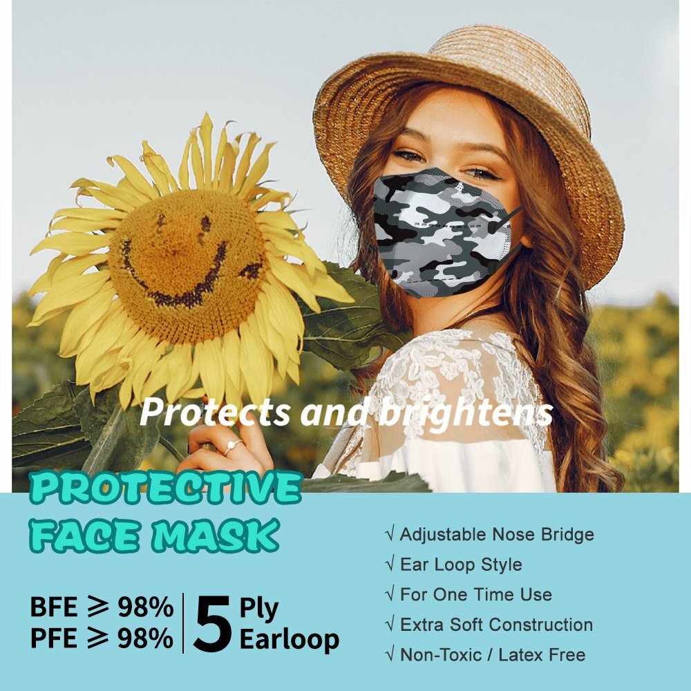 50/100 PCS KN95 Face Masks Protective 5-Layer Disposable Respirator US Seller