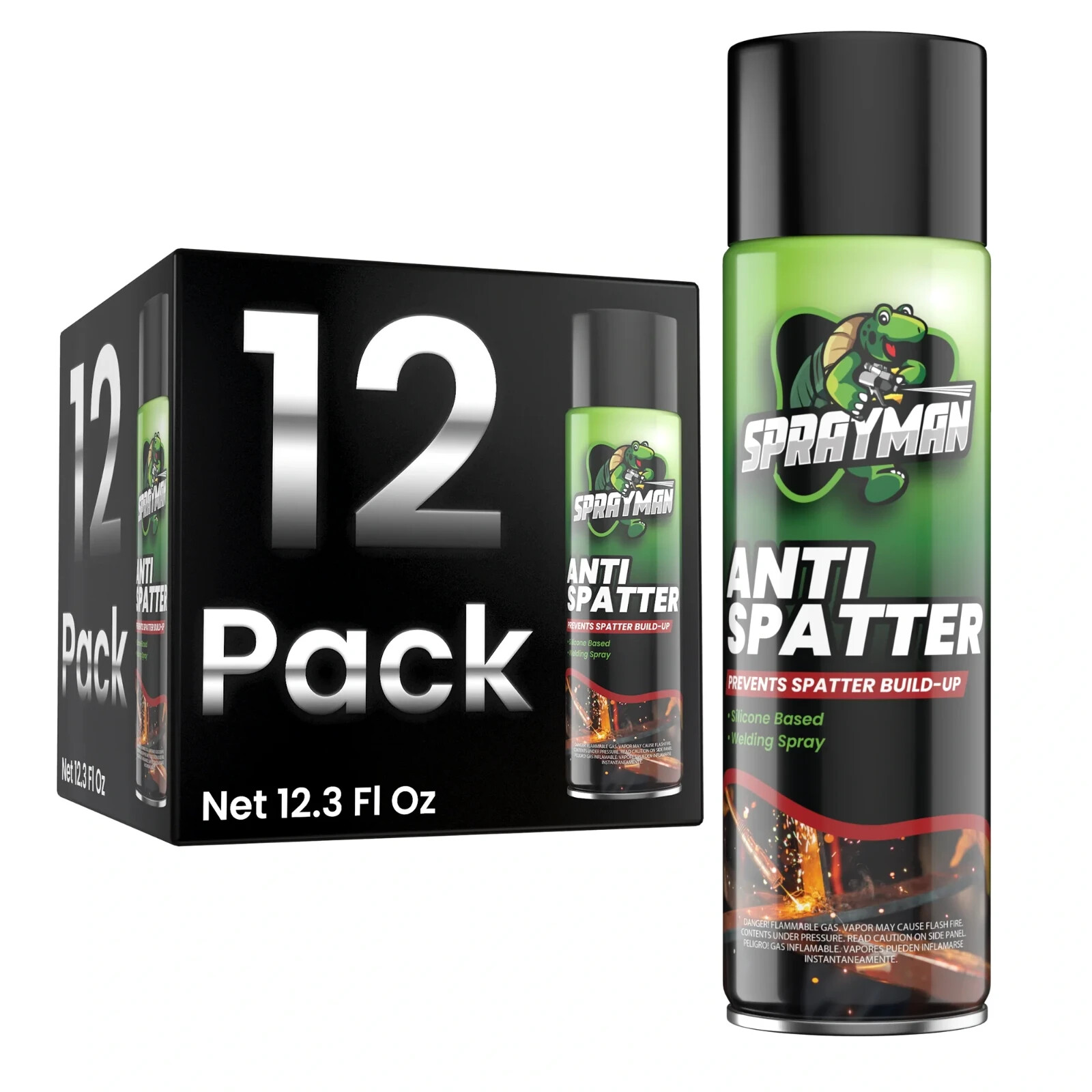 Sprayman Anti Spatter Spray, 12.3 fl oz – 12 Pack