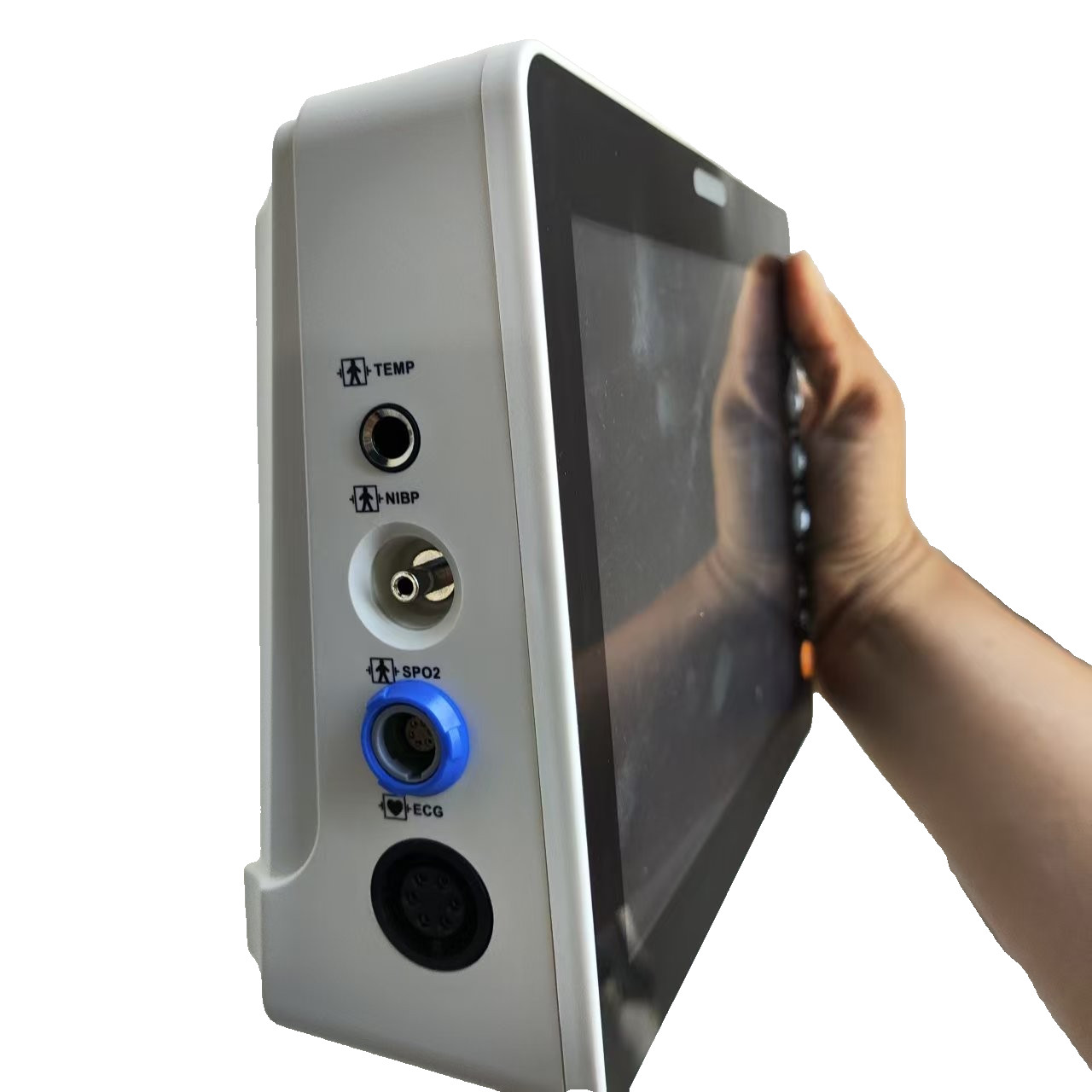 8″ Multiparameter Patient Monitor -ECG, NIBP, SpO2, PR, Temperature, Respiration