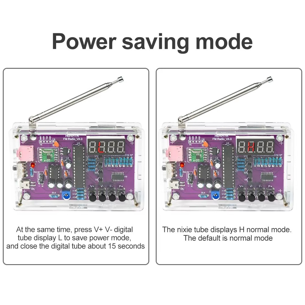 DIY FM Radio Electronic Kits 87-108MHz Digital RDA5807S Module Soldering Project