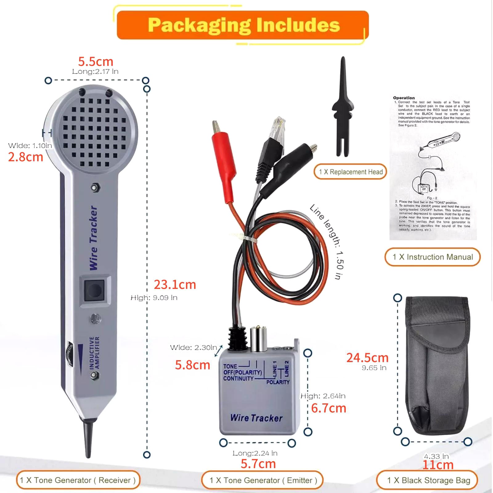 200EP Tone Generator Kit With ABS Shell Features Audible And Visual Indication