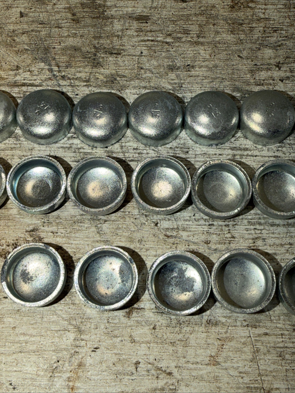 Lot Of 25 New Vintage Steel Cup Expansion Plugs 9/16” IN Made In USA