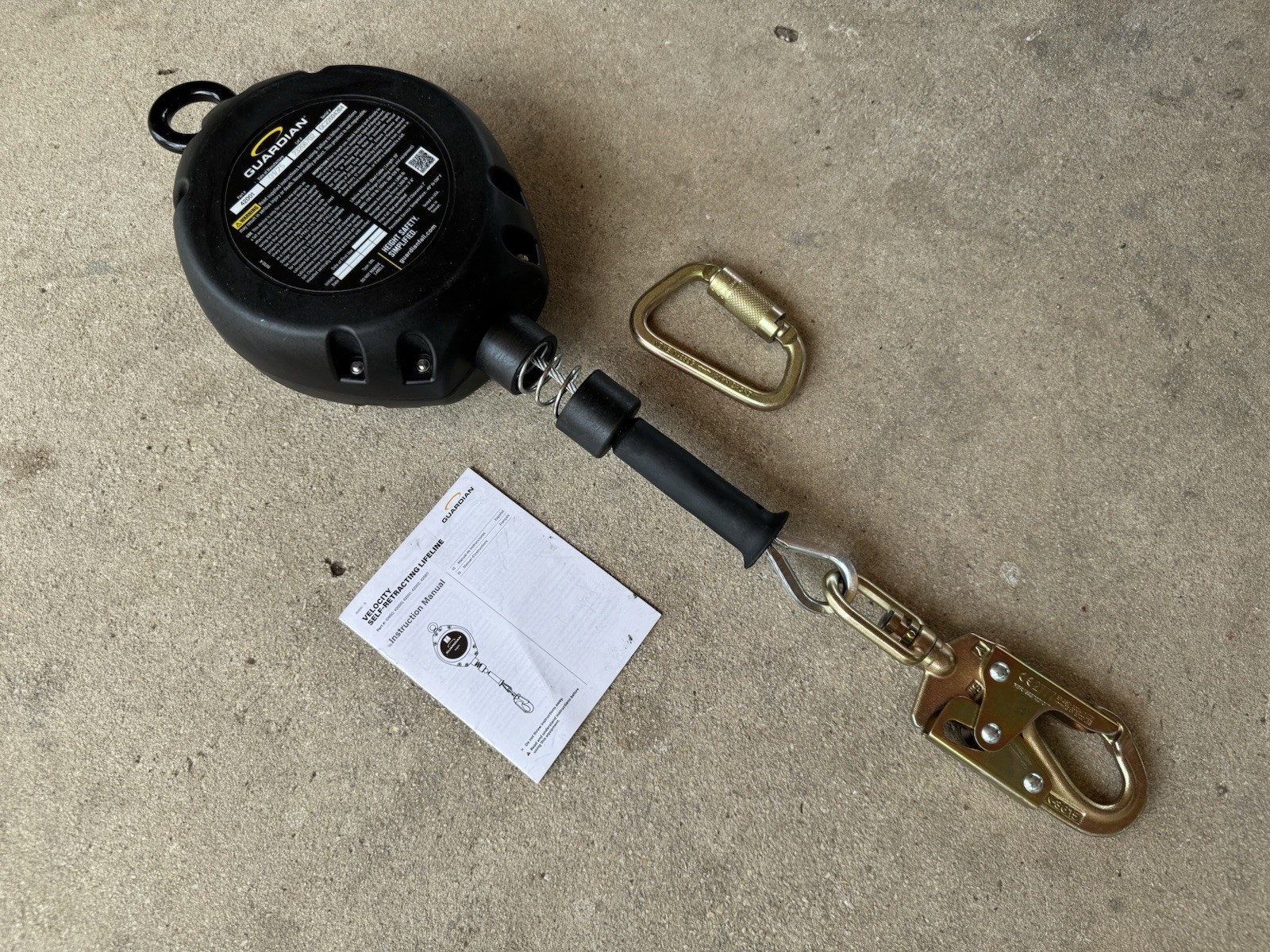 Guardian 42001 Velocity Class 1 Cable Self-Retracting Lifeline (SRL) 20 ft OSHA
