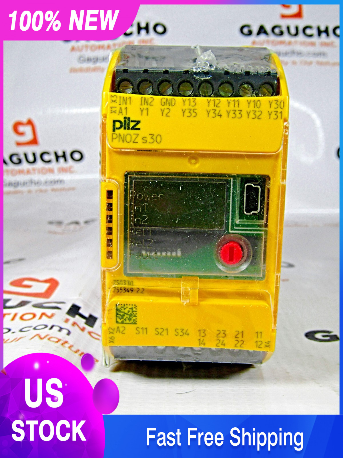 SEALED new PILZ 750330 / 750330 SAFETY RELAY SUP REV PNOZ S30 24-240 VAC DC