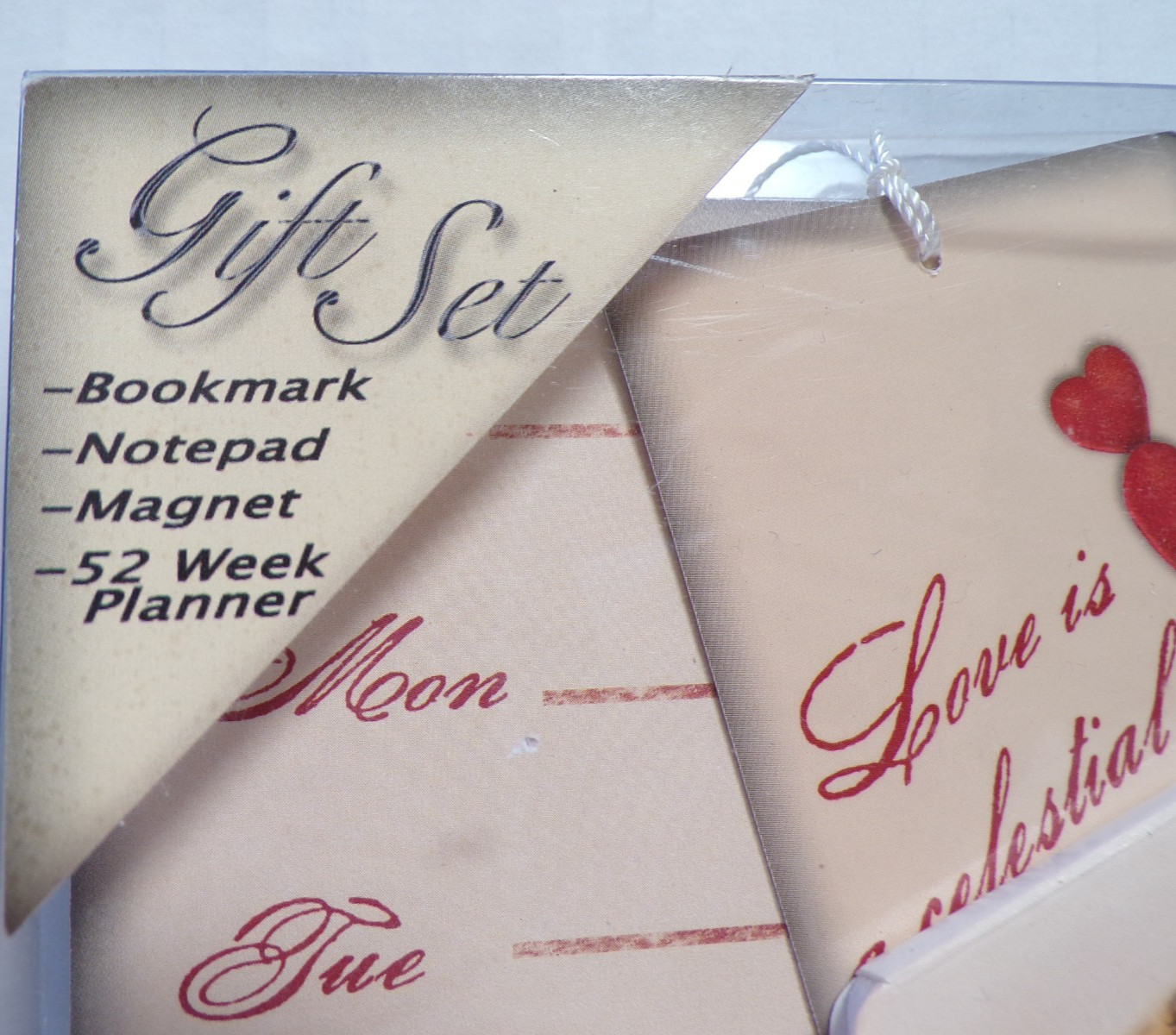 CUPID NOTE PAD LOVE GIFT SET MAGNET BOOKMARK WEEK PLANNER IN ORIGINAL PACKAGE
