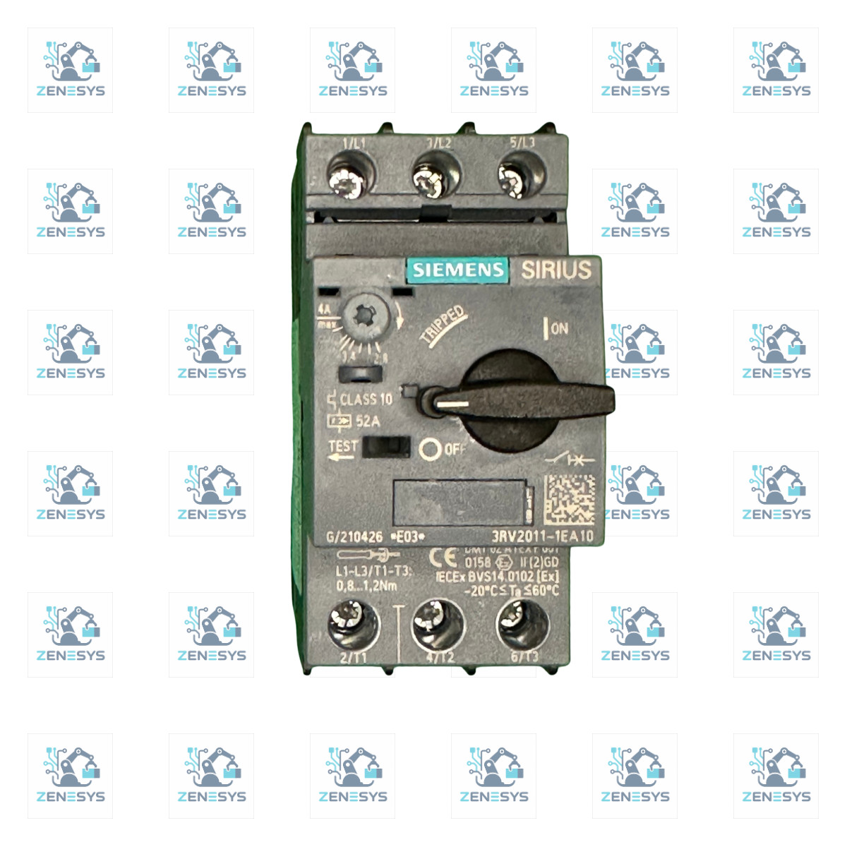 Siemens 3RV2011-1EA10 Motor Protection Circuit Breaker 2.8-4A S00 NEW