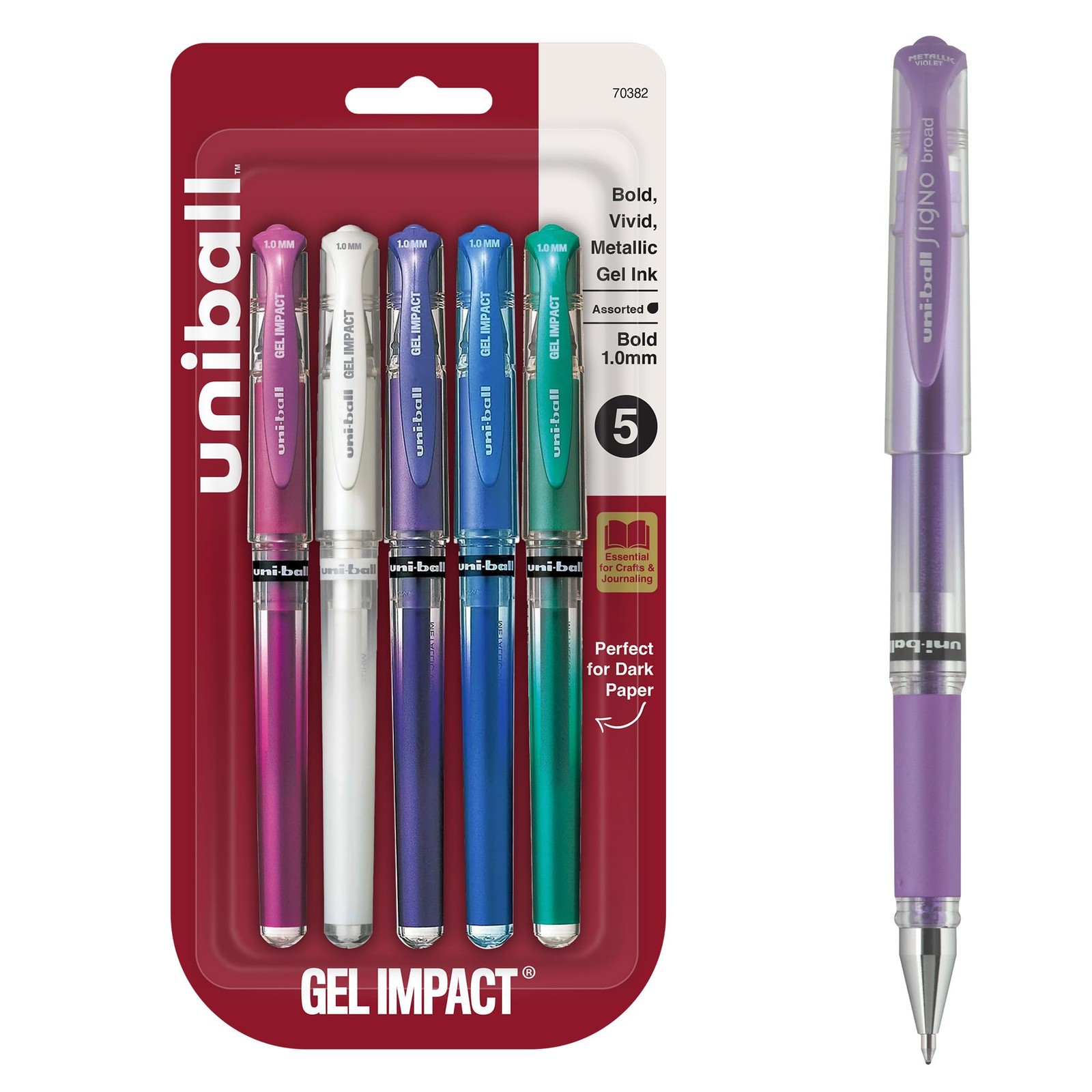 Uniball Signo Gel Impact Pens, Bold Point (1.0Mm), Office Product