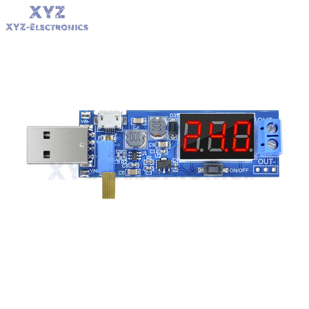 DC-DC 5V to 1.2V~24V USB Step UP/Down Boost Buck Adjustable Power Supply Module
