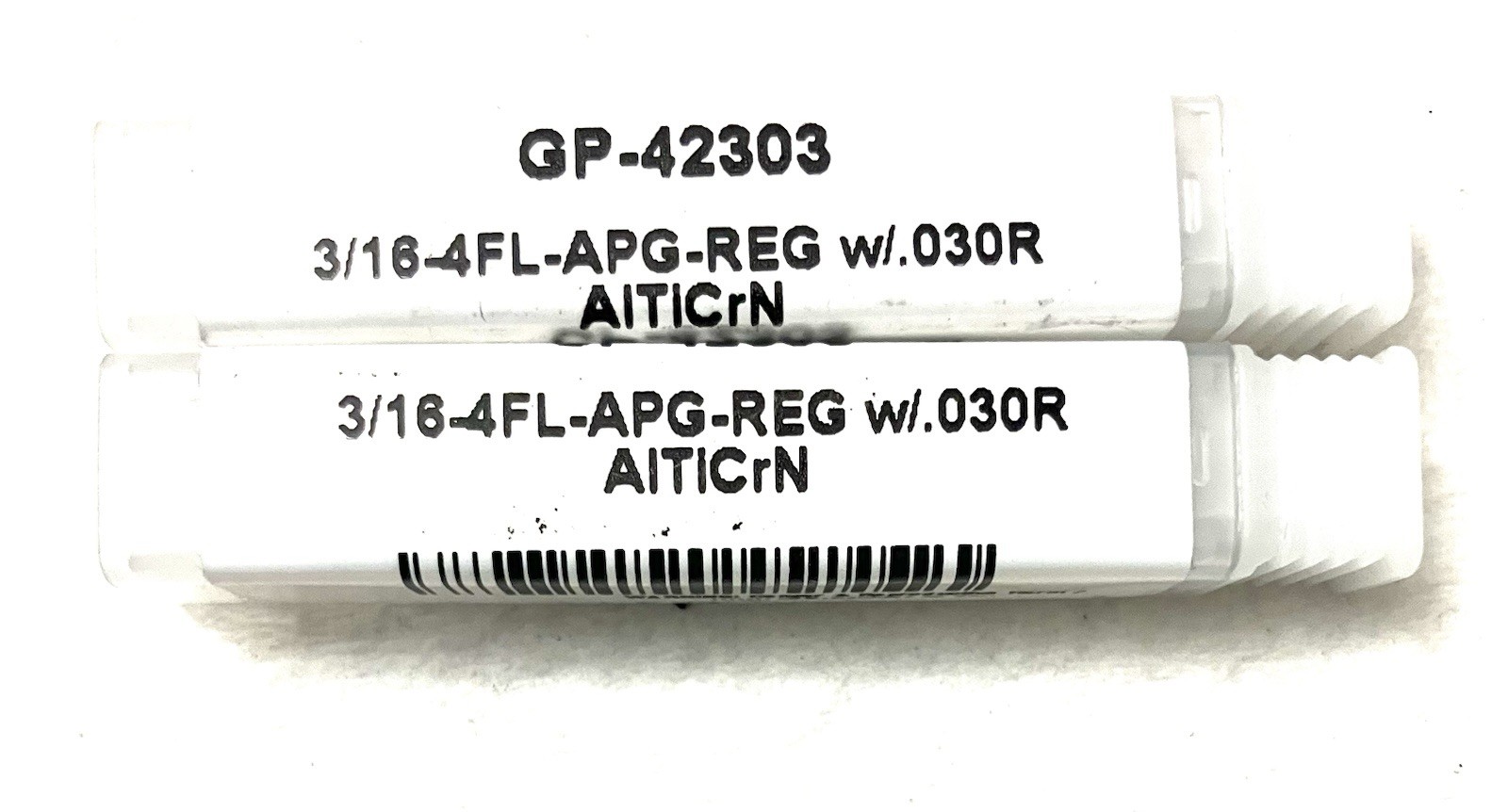 2PC Carbide Plus CP-42303 3/16″ 4FL Corner Radius End Mill AlTiCrN .030R NEW