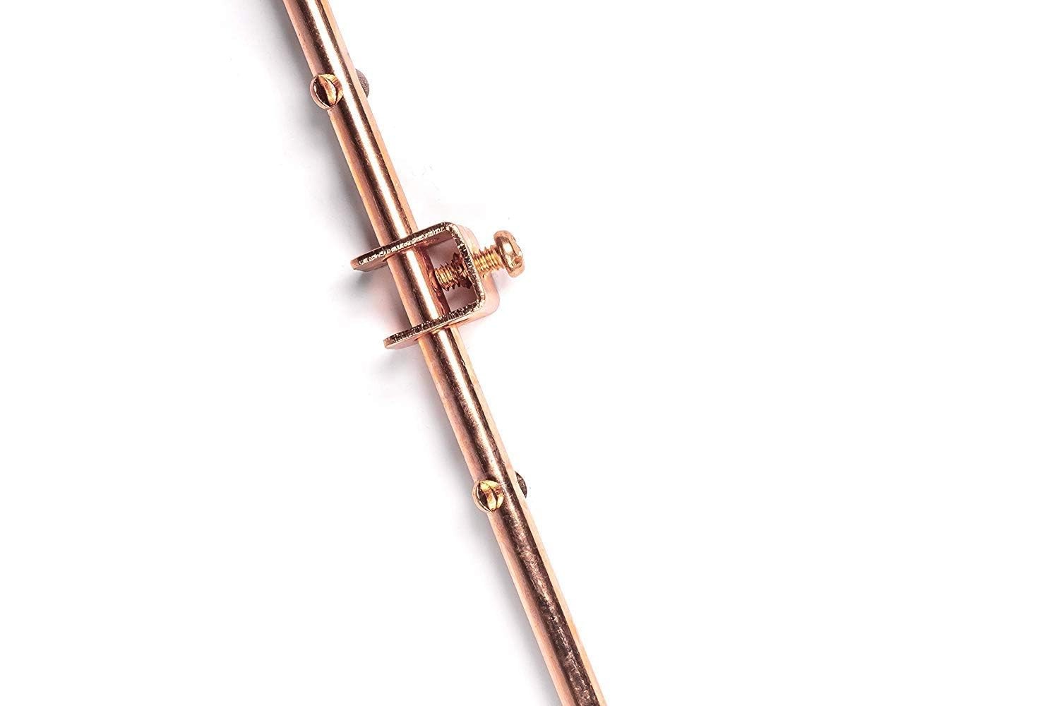 4 FT Grounding Rod with Clamp – Copper Ground Rod for Electric Fence, Antenna, S