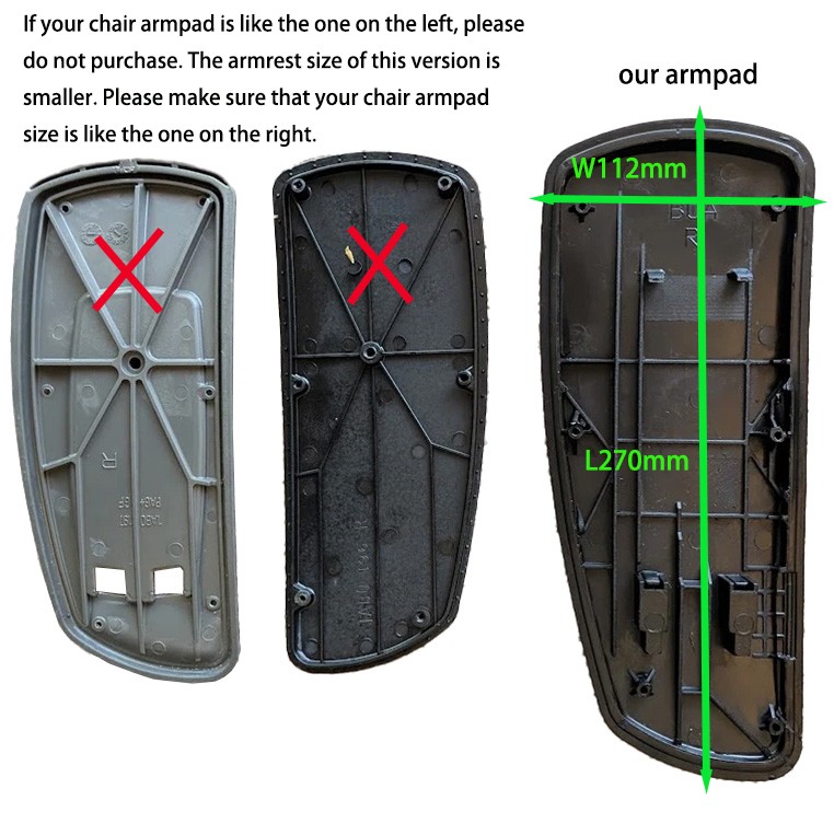 Arm Pads Caps Replacement For Knoll Life Office Chair With Multi Directional Arm