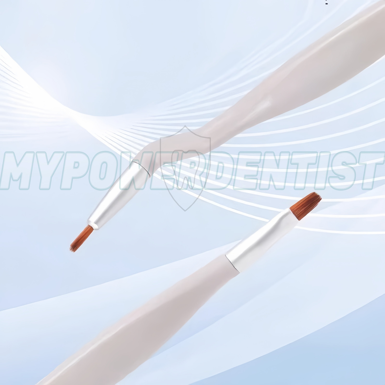 Dental Resin Brush Pen Mini Micro Replaceable Brushes Head Straight/Curved