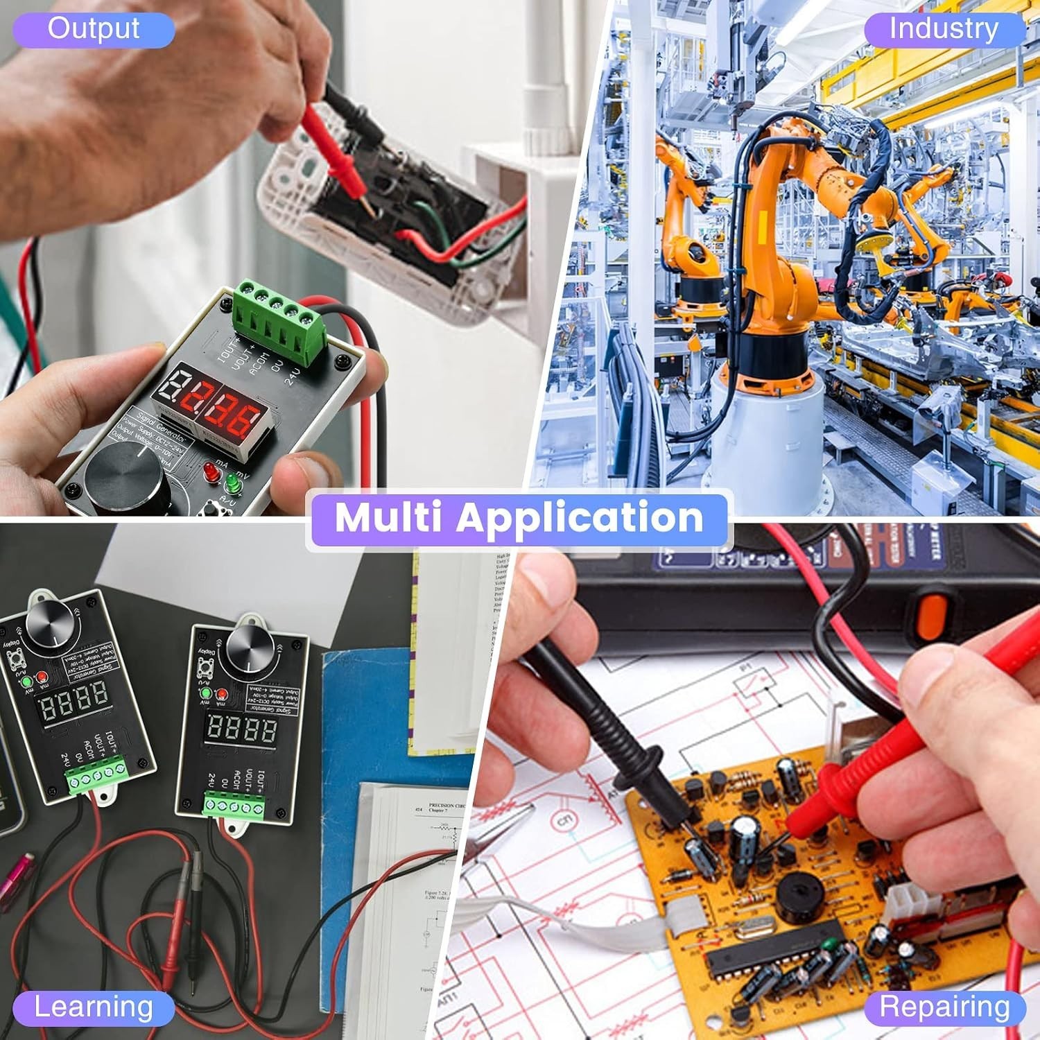 Adjustable Signal Generator, DC 0-10V Current or 4-20mA Voltage with LCD Disp…