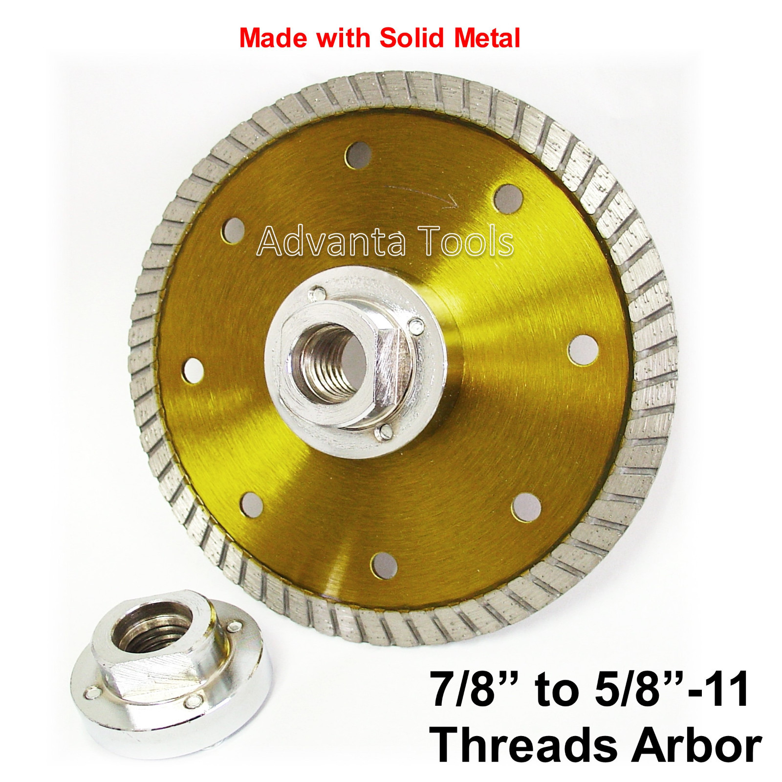 Metal Flush Mount / Cut Adapter for Blade with 7/8”/4 Hole Arbor