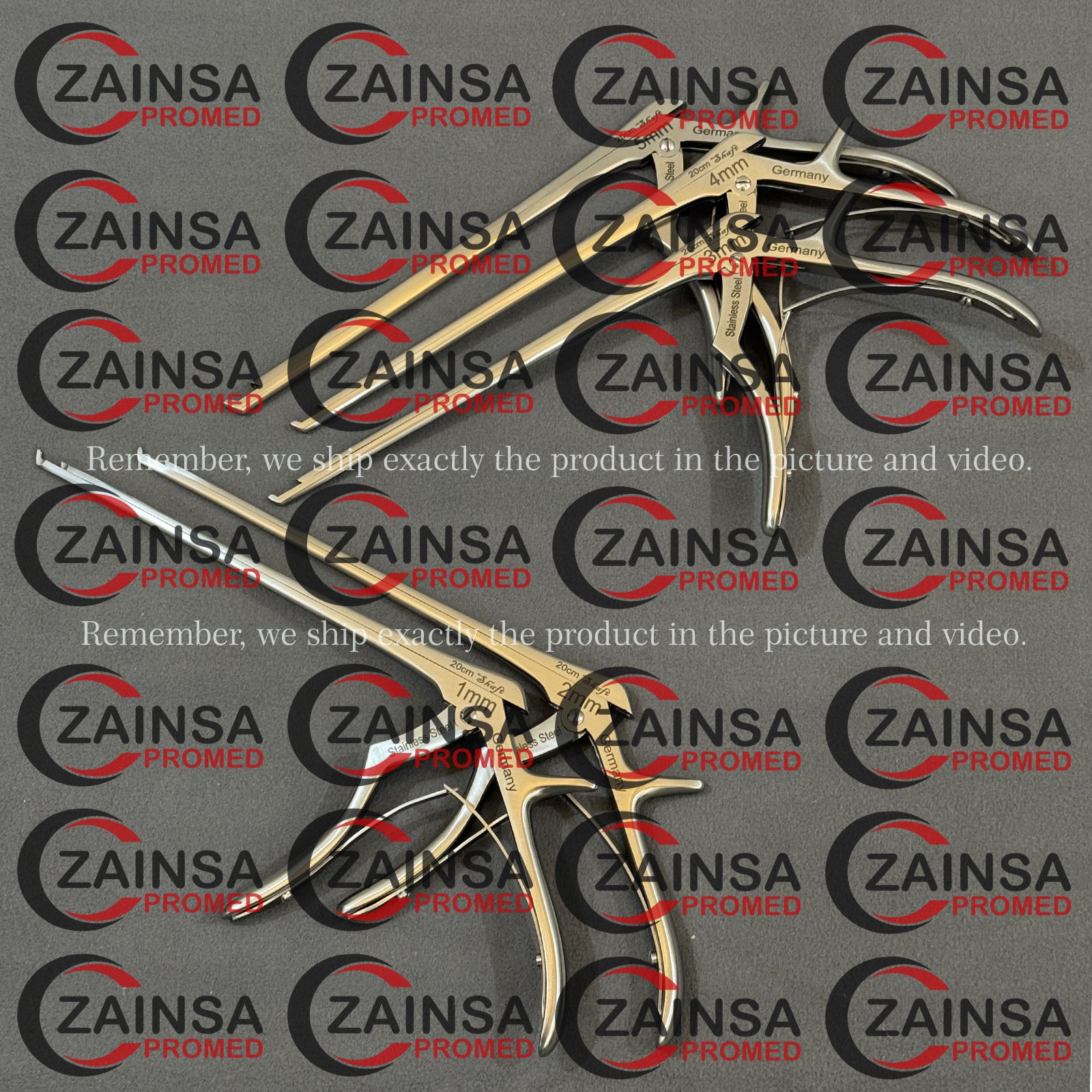 German Kerrison Rongeurs (1,2,3,4,5mm) Spine, Cervical Orthopedic Surgical