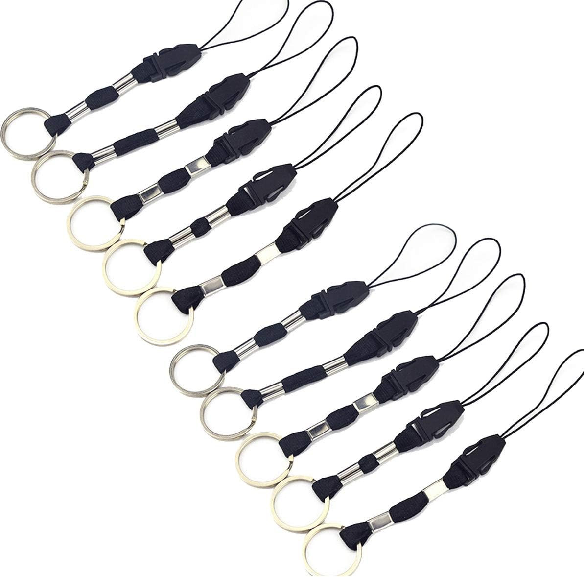 10 Pcs Nylon Finger Short Lanyards with Circular Ring Detachable,For USB