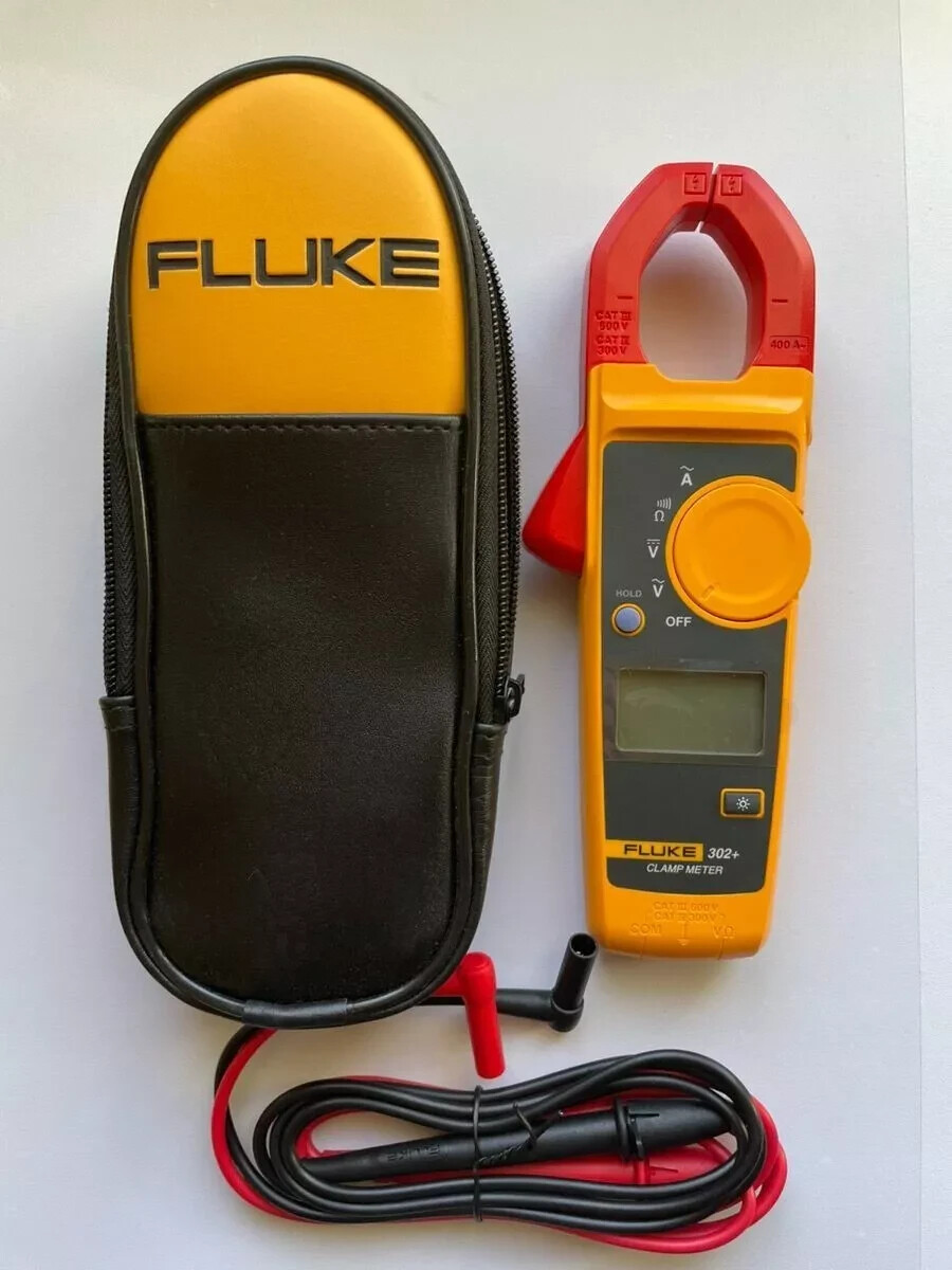 Fluke 302+ plus AC400A Clamp Tester AC/DC Volt Amp Multimeter Average Brand New